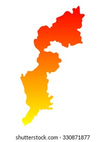 Map of Burgenland
