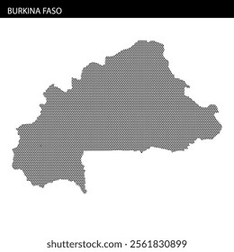 Map of Burkina Faso showcases its outlines and borders, emphasizing geography and regional features.