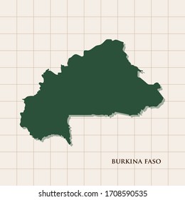 Map of Burkina Faso vector design template