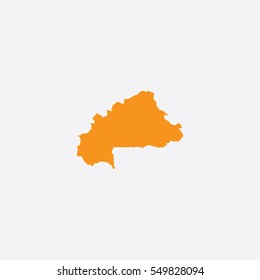 Map of Burkina Faso Vector Illustration

