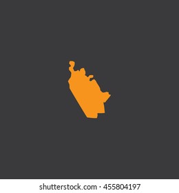 Map of Burlington City Vector Illustration