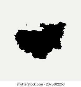 Map of Bursa - Turkey region outline silhouette vector illustration
