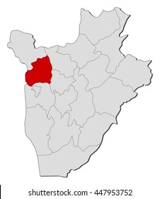 Map - Burundi, Bubanza