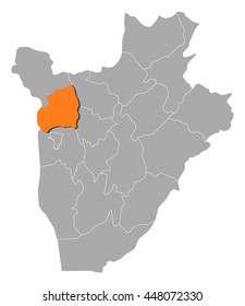 Map - Burundi, Bubanza