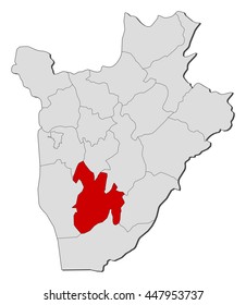 Map - Burundi, Bururi