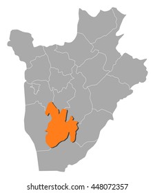 Map - Burundi, Bururi