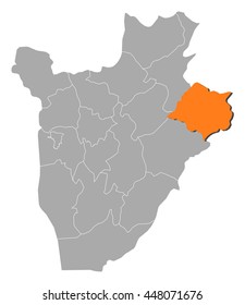 Map - Burundi, Cankuzo