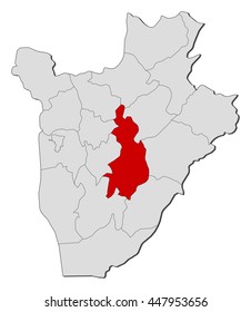 Map - Burundi, Gitega