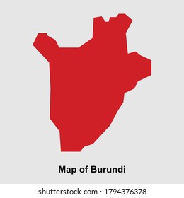 Mapa de ilustraciones vectoriales aisladas de Burundi