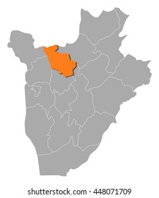 Map - Burundi, Kayanza