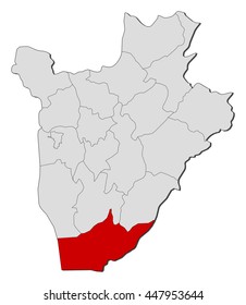 Map - Burundi, Makamba