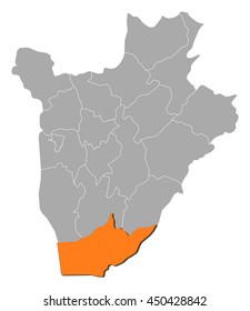 Map - Burundi, Makamba