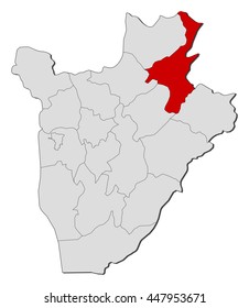 Map - Burundi, Muyinga