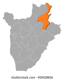 Map - Burundi, Muyinga