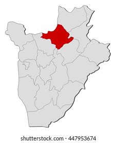 Map - Burundi, Ngozi