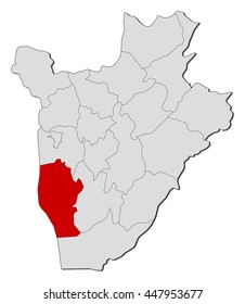 Map - Burundi, Rumonge