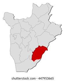 Map - Burundi, Rutana