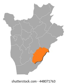 Map - Burundi, Rutana