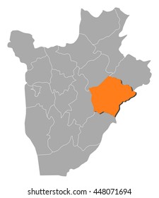 Map - Burundi, Ruyigi