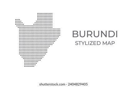 Map of Burundi in a stylized minimalist style. Simple illustration of the country map.