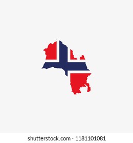 Map of Buskerud - Norway Vector Illustration
