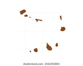 Mapa de Cabo Verde na África Ocidental: Mapa Detalhado da República na Região da África Ocidental com seus vizinhos