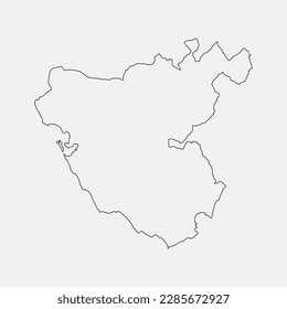 Map of Cadiz - Andalusia - Spain outline silhouette graphic element Illustration template design
