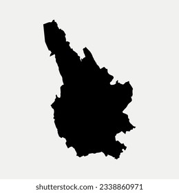 Map of Caerphilly - Wales - United Kingdom region outline silhouette graphic element Illustration template design
