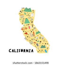 455 California map cartoon Images, Stock Photos & Vectors | Shutterstock