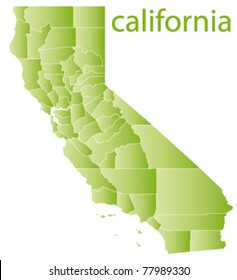 map of california state, usa