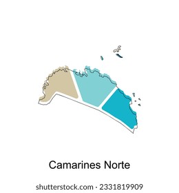 Karte von Camarines Norte moderne Design, Philippinen Karte Vektordesign-Vorlage