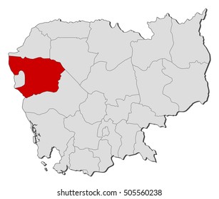 Map - Cambodia, Battambang