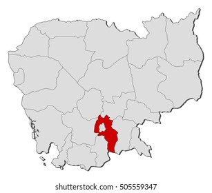 Map - Cambodia, Kandal