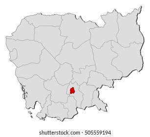 Map - Cambodia, Phnom Penh