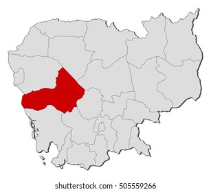 Map - Cambodia, Pursat