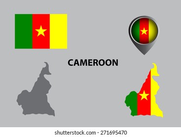 Map of Cameroon and symbol