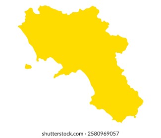 Map of Campania as vector illustration