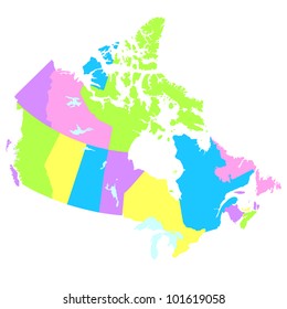 Map Canada Stock Vector Royalty Free Shutterstock