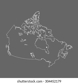 Map Canada Stock Vector (Royalty Free) 304452179 | Shutterstock