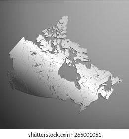 map of canada with border