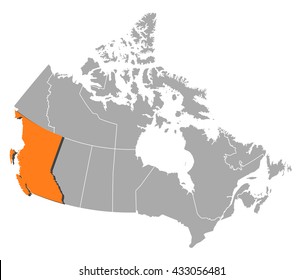 Map - Canada, British Columbia