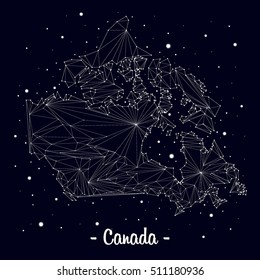 map canada constellation galaxy