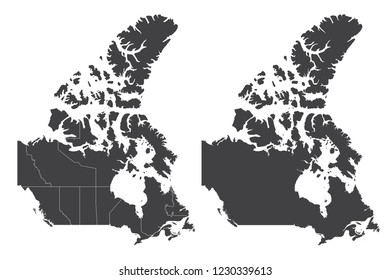 Map - Canada Couple Set , Map of Canada,Vector illustration eps 10.
