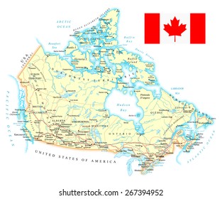 Map of Canada - detailed illustration