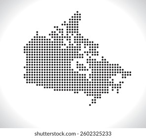 Map of Canada from dots