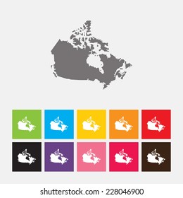 Map Canada Icon Vector Vector De Stock Libre De Regal As Shutterstock