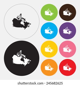 Map Canada Icon Vector Stock Vector Royalty Free Shutterstock