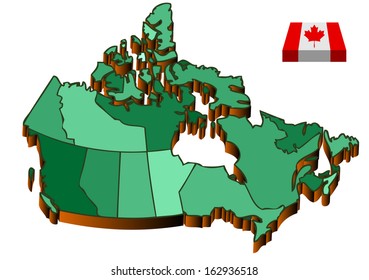 map canada isolated on a white background