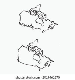 Map Of Canada And Lettering 