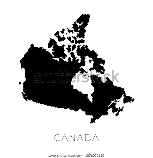 Map Canada Lined Borders Rounded Corners Stock Vector (Royalty Free ...